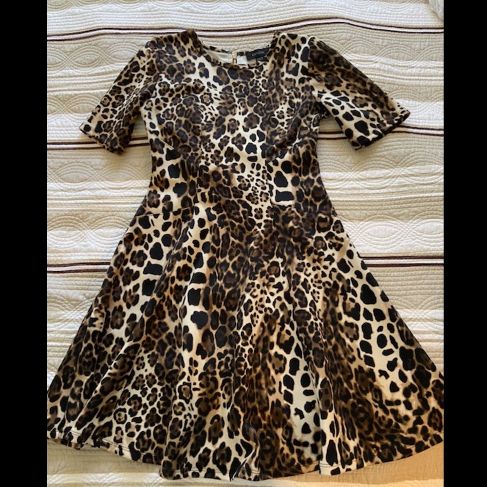 Karen Kane Fit & Flare cheetah dress